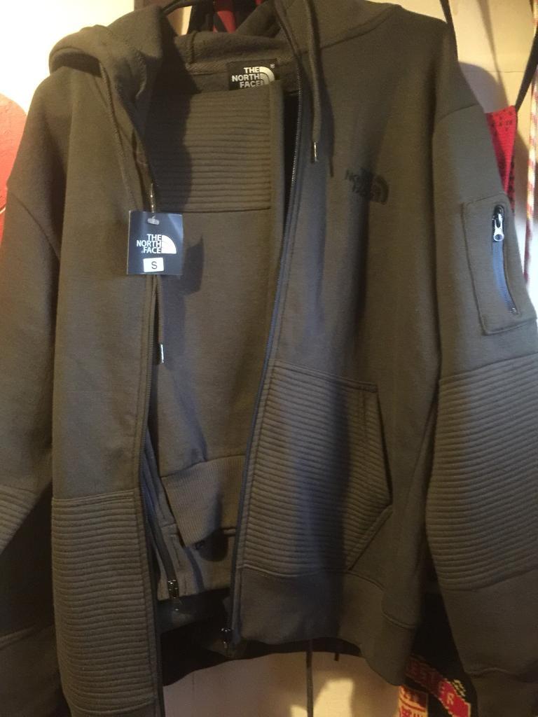green north face tracksuit
